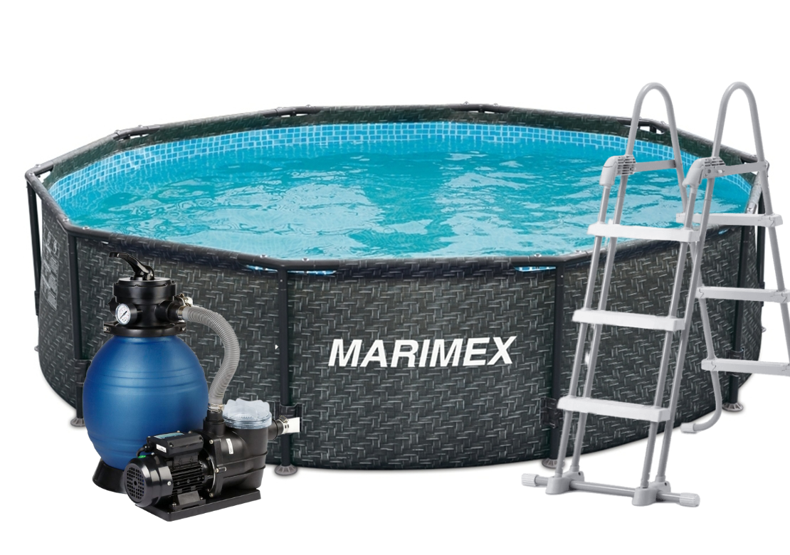 Marimex Florida 3,05 x 0,91 m RATAN 10340235 +schody+piesková filtrácia 4m3